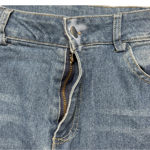 Thin High Rise Blue Denim Jeans - Picture 6 of 9